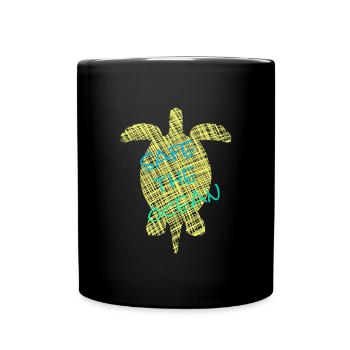 love the ocean, save the ocean - Tasse einfarbig - Schwarz - Vorne