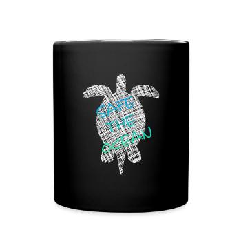 love the ocean, save the ocean - Tasse einfarbig - Schwarz - Vorne