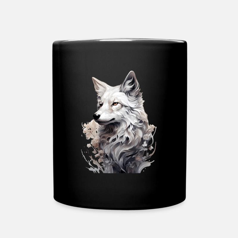 Polar fox - Full Colour Mug - black
