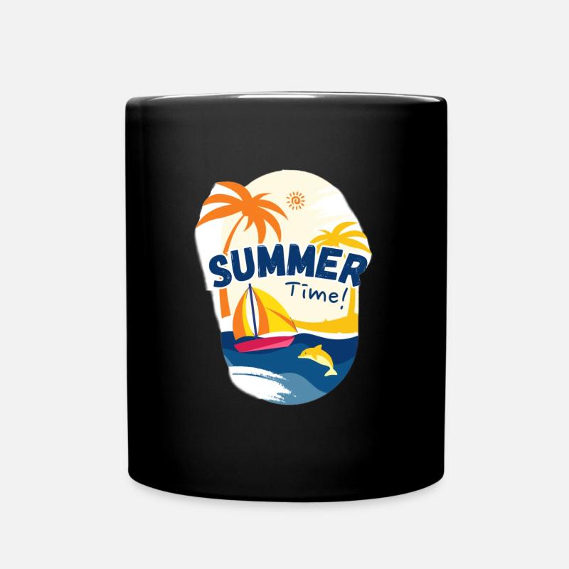 Summer Time - Full Colour Mug - black