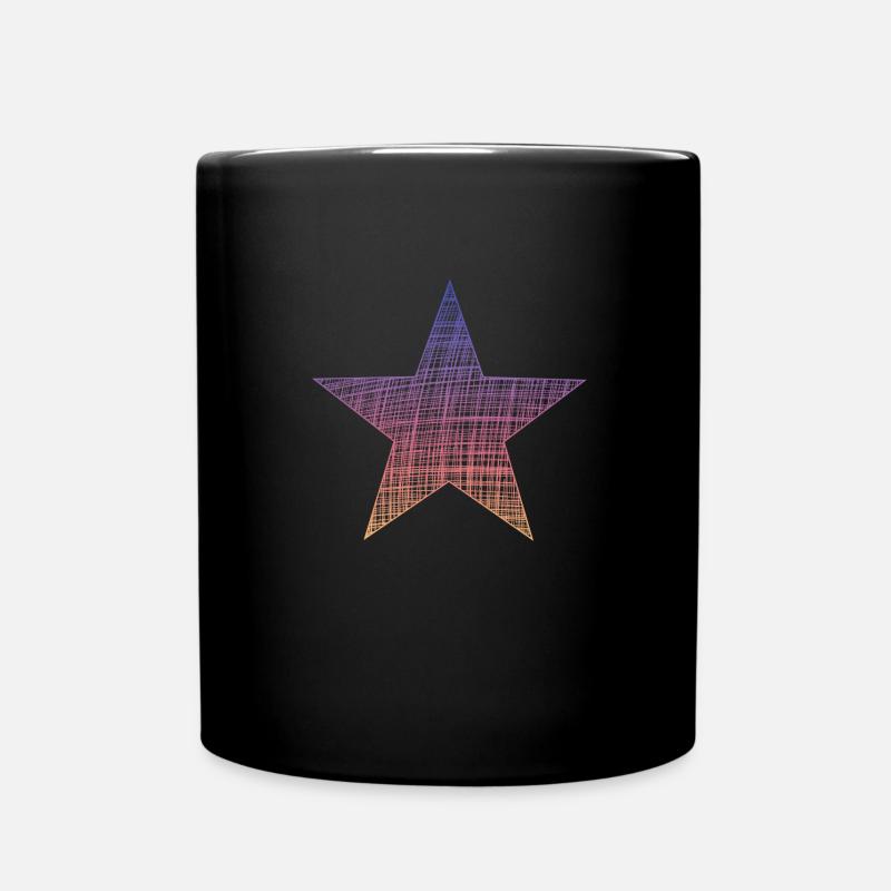 Stern Star - Tasse einfarbig - Schwarz