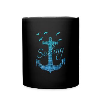 Sailing - Tasse einfarbig - Schwarz - Vorne