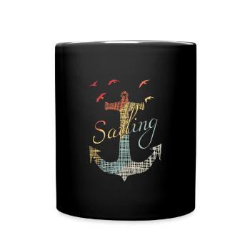 Sailing - Tasse einfarbig - Schwarz - Vorne