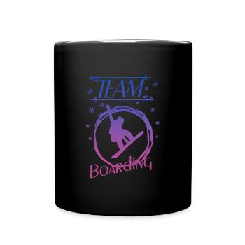 Boarding Snowboarding Boarder - Tasse einfarbig - Schwarz - Vorne