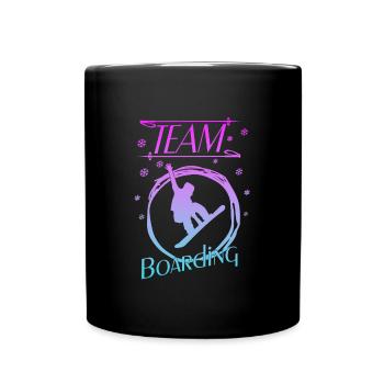 Boarding - Snowboarden - Tasse einfarbig - Schwarz - Vorne