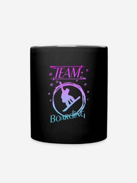 Boarding - Snowboarden - Tasse einfarbig - Schwarz