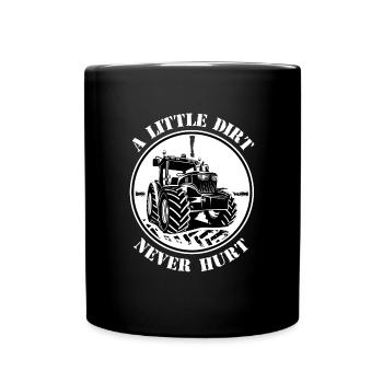 tracteur, conducteur de tracteur, agriculteur, champ, travail sur le terrain - Mug uni - noir - Devant