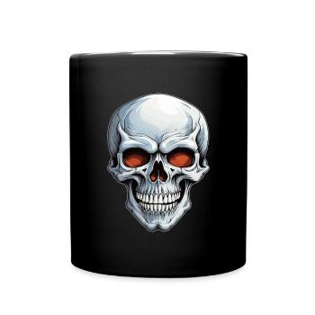 Totenkopf - Tasse einfarbig - Schwarz - Vorne