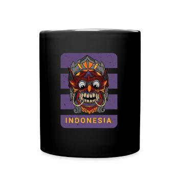 Barong Mythischer Löwe Bali Indonesien Reise - Tasse einfarbig - Schwarz - Vorne