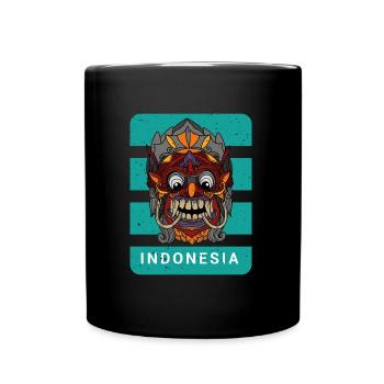 Barong Mythischer Löwe Bali Indonesien Reise - Tasse einfarbig - Schwarz - Vorne