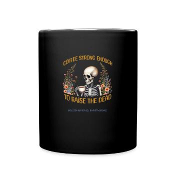 Strong coffee tshirt design - Full Colour Mug - black - Front
