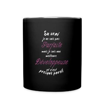 Ich bin der beste Entwickler - Tasse einfarbig - Schwarz - Vorne