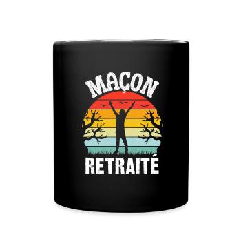 maçon retraité - Mug uni - noir - Devant