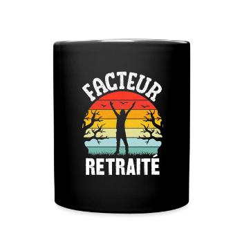 facteur retraité - Mug uni - noir - Devant