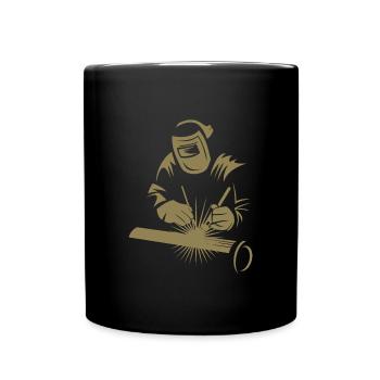 Industrie du soudage à l’arc Welder Silhouette - Mug uni - noir - Devant