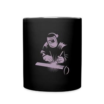 Industrie du soudage à l’arc Welder Silhouette - Mug uni - noir - Devant