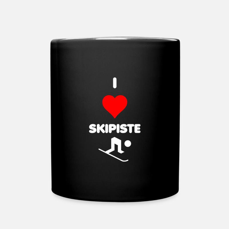 I LOVE SKI SLOPE - Full Colour Mug - black