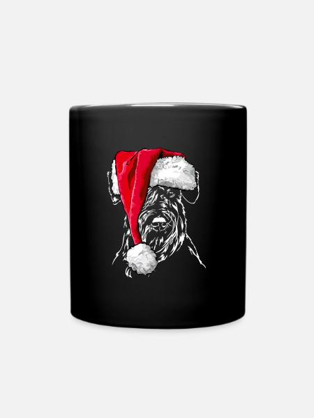 SCHNAUZER Weihnachten Hund Mütze Wilsigns Geschenk - Tasse einfarbig - Schwarz