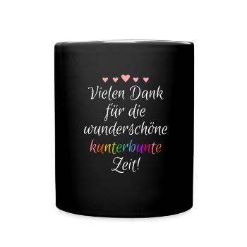 Thank you very much for the wonderful colorful time - Full Colour Mug - black - Front