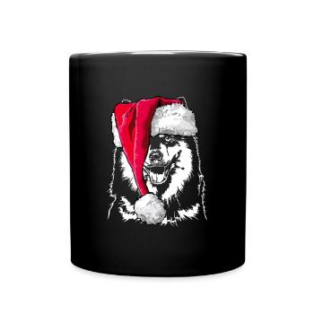 FINNISH LAPPHUND Finnish Lapphund Christmas - Full Colour Mug - black - Front