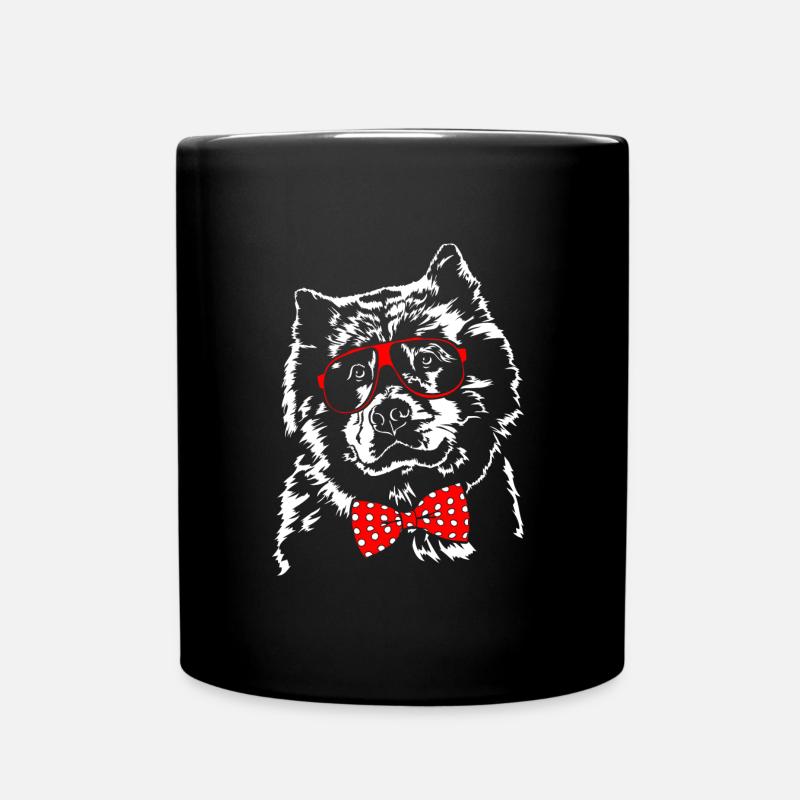 EURASIE drôle chien lunettes chiens Wilsigns - Mug uni - noir
