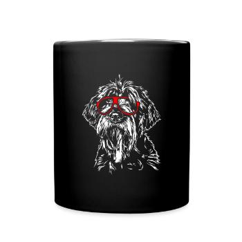KORTHALS GRIFFON Chien lunettes Chiens Wilsigns - Mug uni - noir - Devant