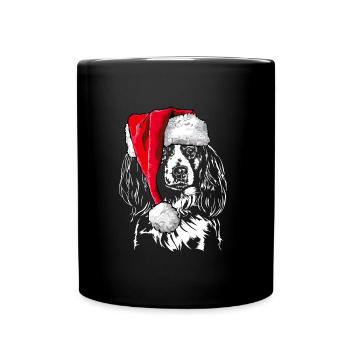 Santa KOOIKERHONDJE Chiens de Noël Wilsigns - Mug uni - noir - Devant