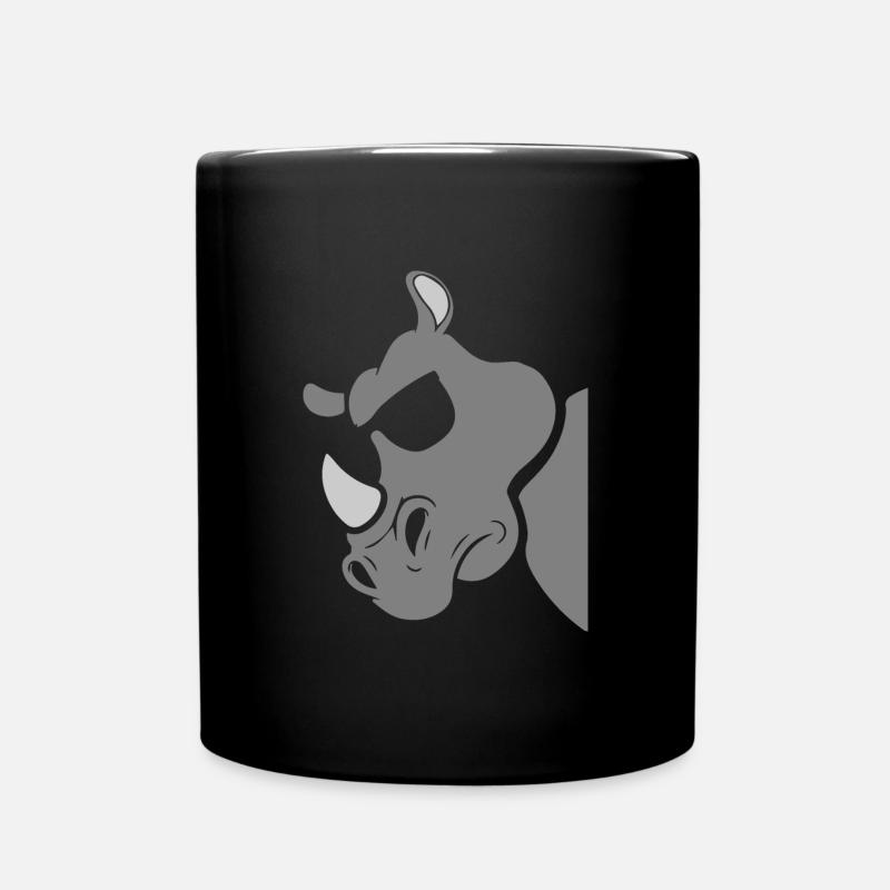 Nashorn - Tasse einfarbig - Schwarz