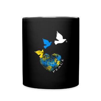 Ukraine - Tasse einfarbig - Schwarz - Vorne