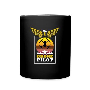 Drone Pilot T-Shirt - Full Colour Mug - black - Front