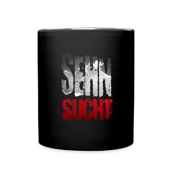 Sehnsucht - Tasse einfarbig - Schwarz - Vorne