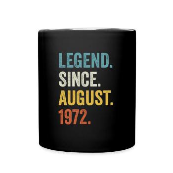50 Years Old Legend Since August 1972 50th - Full Colour Mug - black - Front