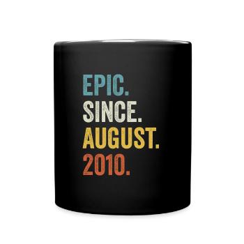 12 Years Old Epic Since August 2010 12th Birthday - Full Colour Mug - black - Front