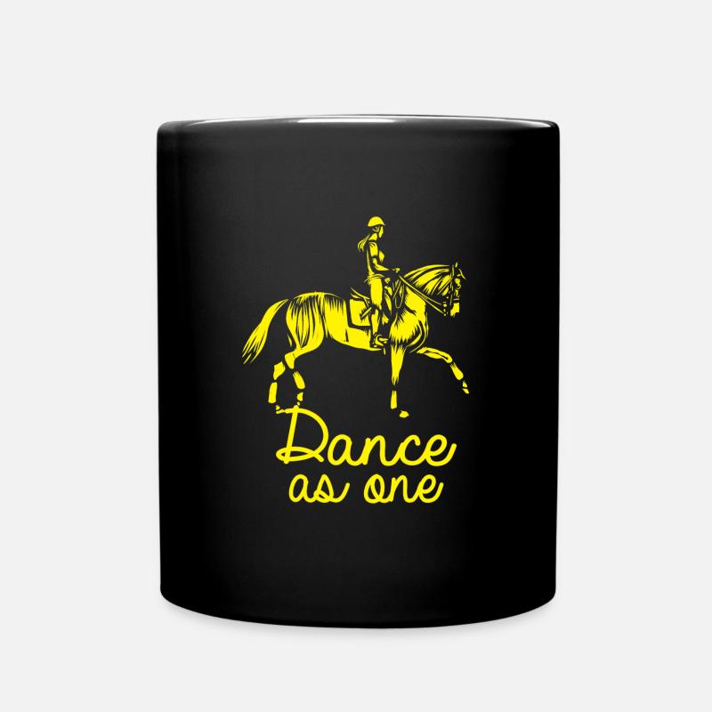 Danse comme un dressage Équitation - Mug uni - noir