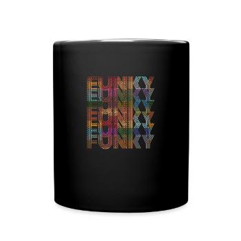 Funky Retro - Full Colour Mug - black - Front