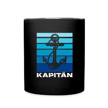 Bootsbesitzer Segeln Anker Segelschiff Kapitän - Tasse einfarbig - Schwarz - Vorne