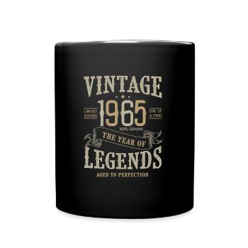 1965 Geburtstag Vintage Geborene Legenden Geboren 1965 - Tasse einfarbig - Schwarz - Vorne