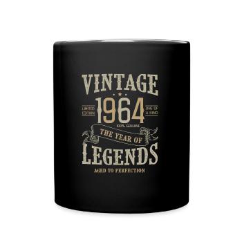 1964 Birthday Vintage Born Legends Born 1964 - Full Colour Mug - black - Front