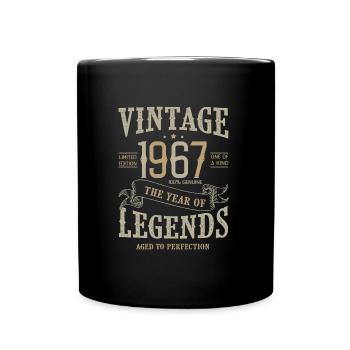 1967 vintage anniversaire vintage 1967 - Mug uni - noir - Devant