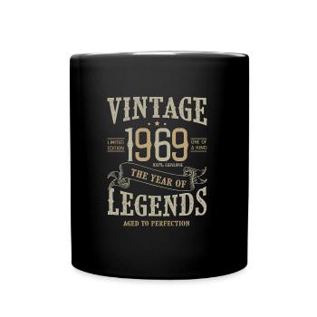1969 vintage vintage anniversary 1969 - Full Colour Mug - black - Front