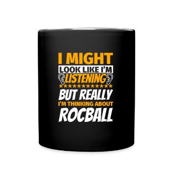 Cadeau amusant Rocball - Mug uni - noir - Devant