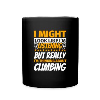 Cadeau amusant d’escalade - Mug uni - noir - Devant