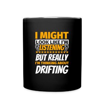 Drifting lustiges Geschenk - Tasse einfarbig - Schwarz - Vorne