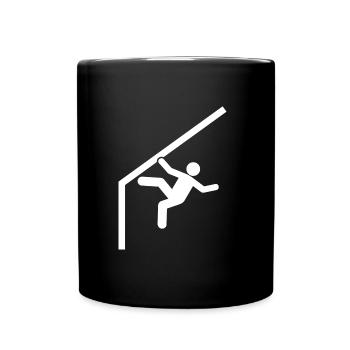 bouldern boulderfelsen GRAVITY IS A MYTH boulder - Tasse einfarbig - Schwarz - Vorne