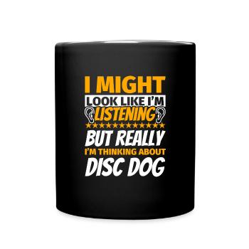 Disc Dog Funny Cadeau - Mug uni - noir - Devant