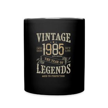 1985 Vintage 1985 Anniversary - Full Colour Mug - black - Front