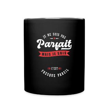 Prénom Parfait Cadeau prenom Tshirt personnalisé - Mug uni - noir - Devant