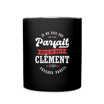 Clément Parfait Cadeau prenom Clement - Mug uni - noir - Devant