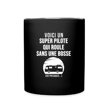 Camping cadeau papa papy camping car - Mug uni - noir - Devant