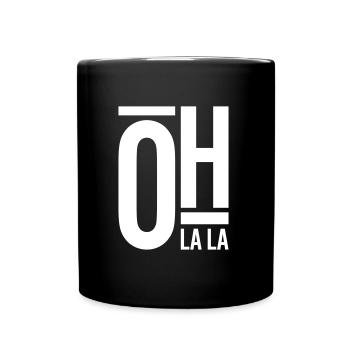 Oh La La - Tasse einfarbig - Schwarz - Vorne